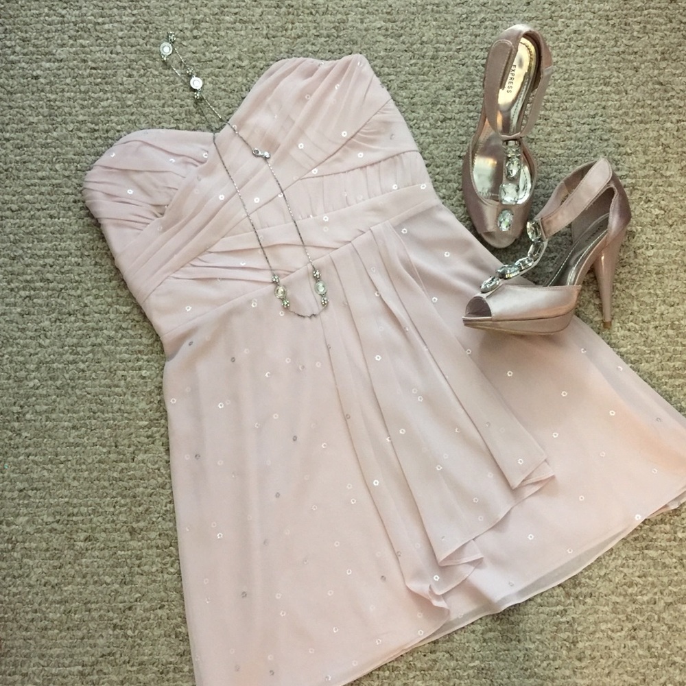 Express Sweetheart Strapless Formal Dress